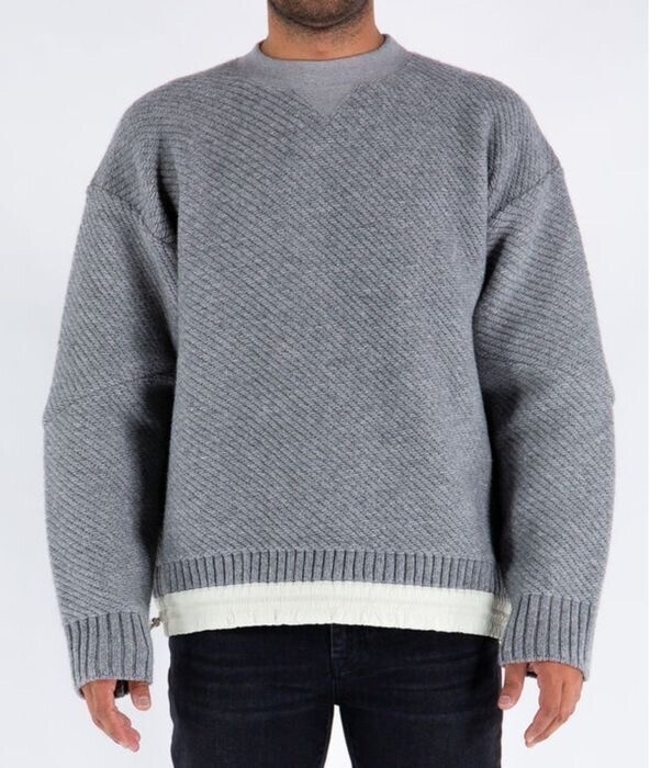 sacai ウールニットプルオーバー セーター