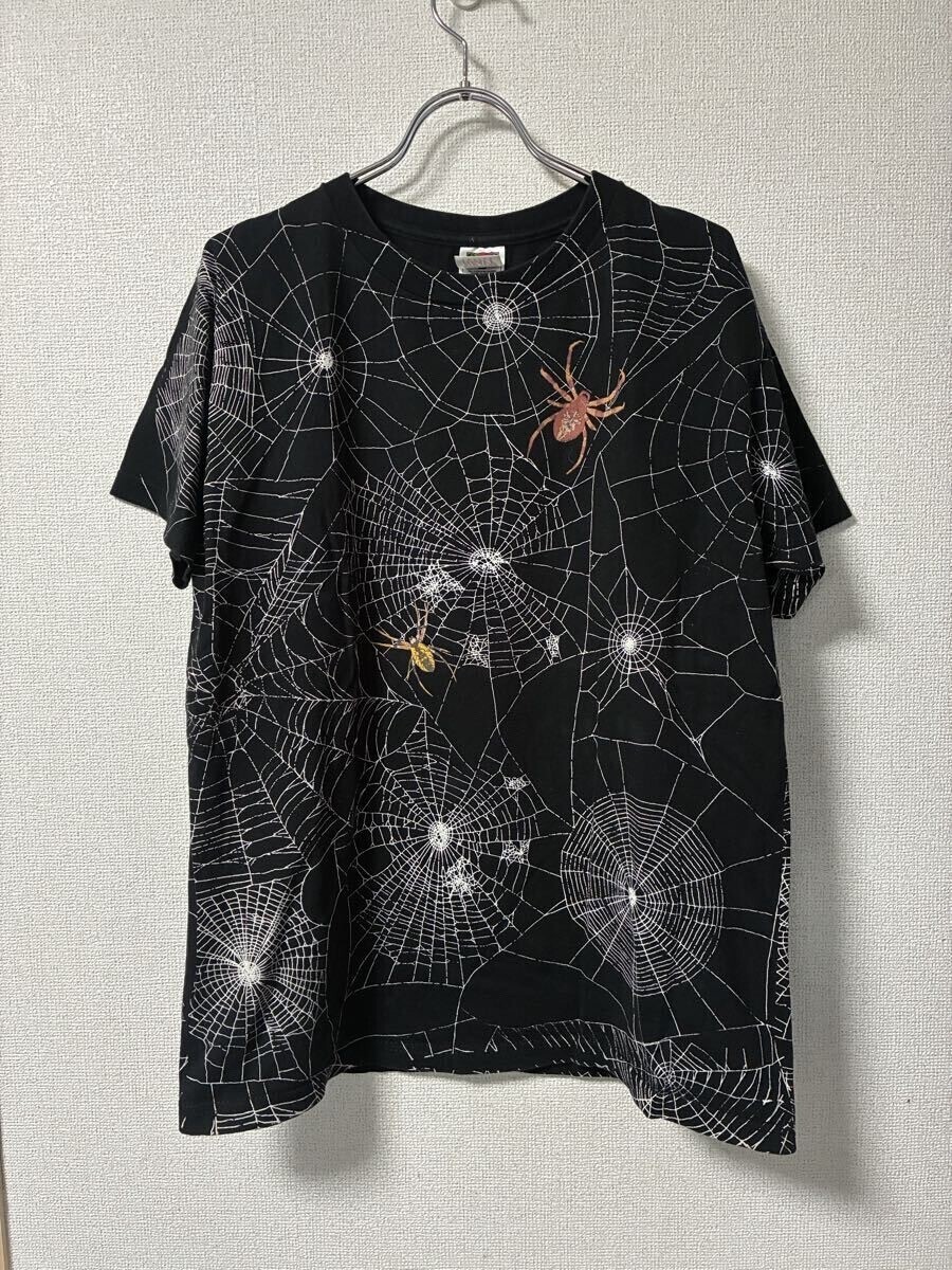 vintage 90's Spiderweb Full Print Tee vintage fruit of the loom