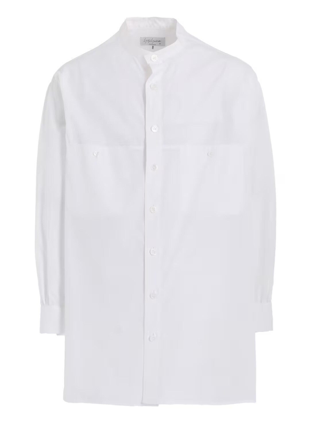 Yohji Yamamoto POUR HOMME CHAIN STITCH BROAD NO COLLAR BLOUSE