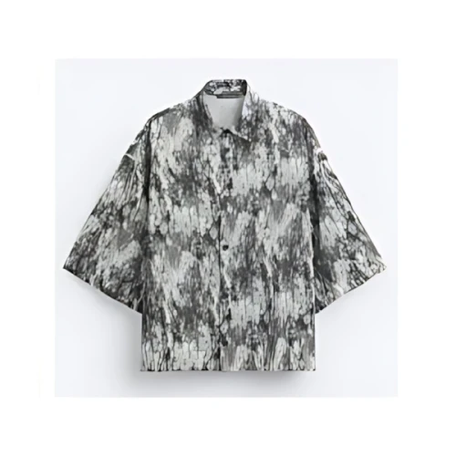 ZARA アブストラクトプリント シャツ