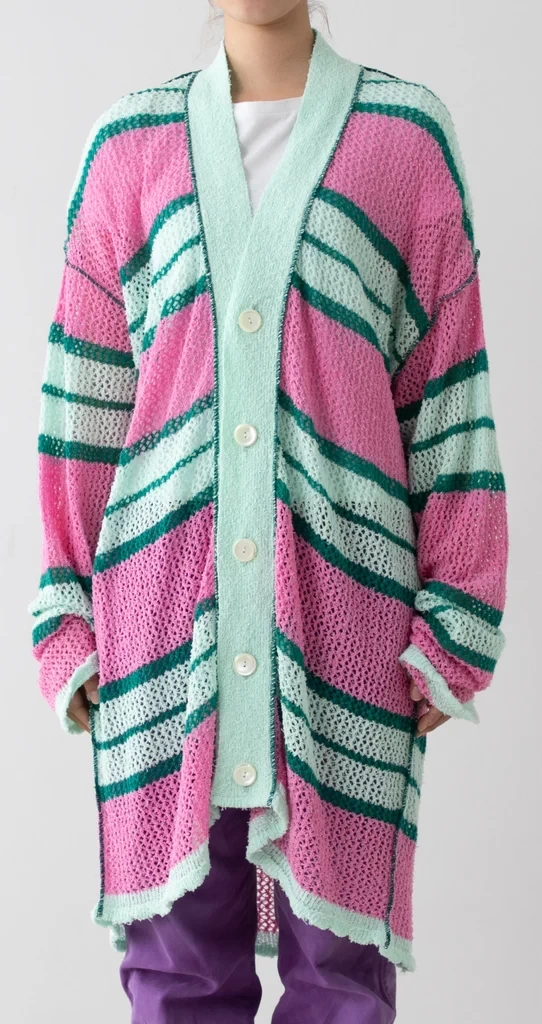 BASE MARK Knit Border Cardigan