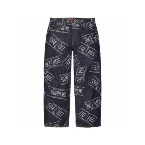 Supreme License Plate Baggy Jean