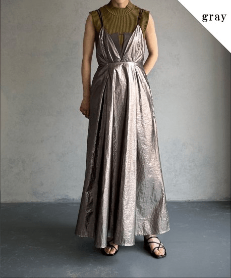 &g’aime Glossy washer camisole dress/988-62411
