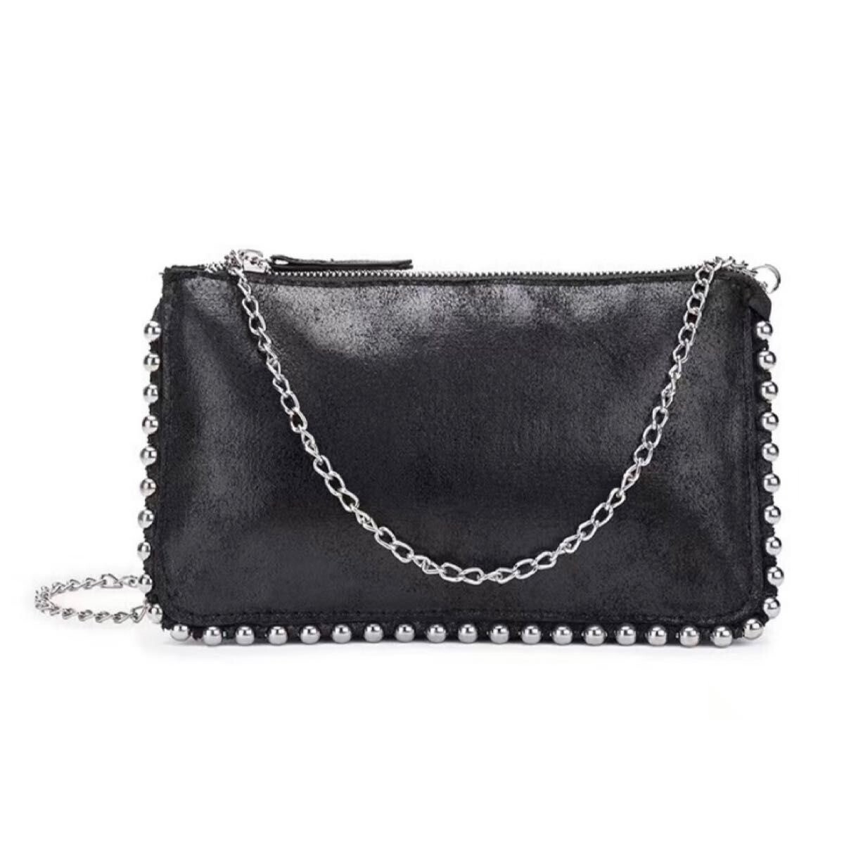 ZARA スタッズ付チェーン クロスボディバッグ