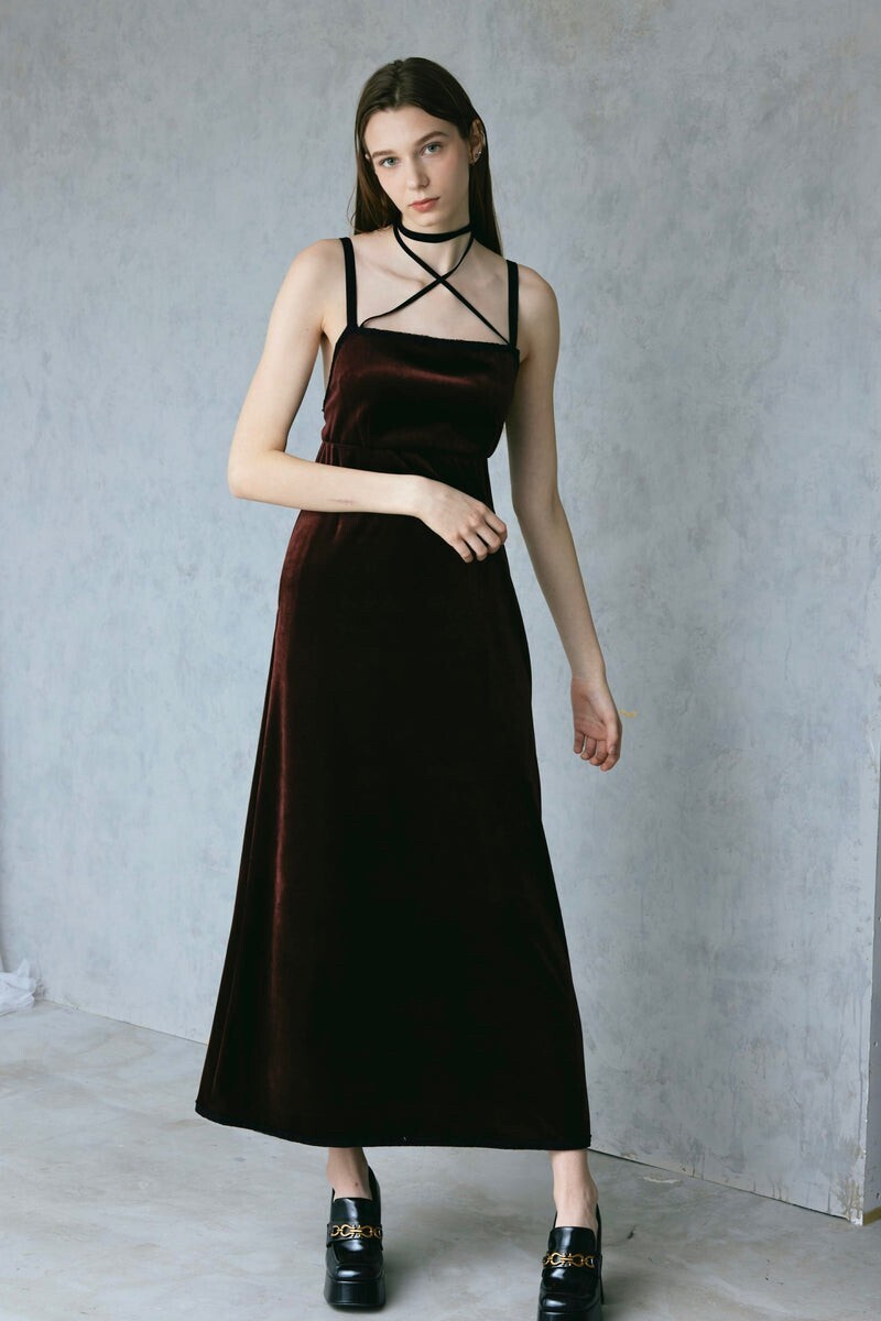 EQUALMENT VELVET DRESS