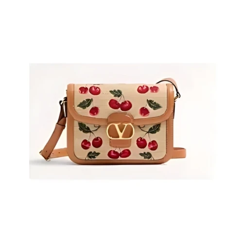 VALENTINO ガラヴァーニ 9TO5 シンセティックジャカードラフィア ショルダーバッグ
