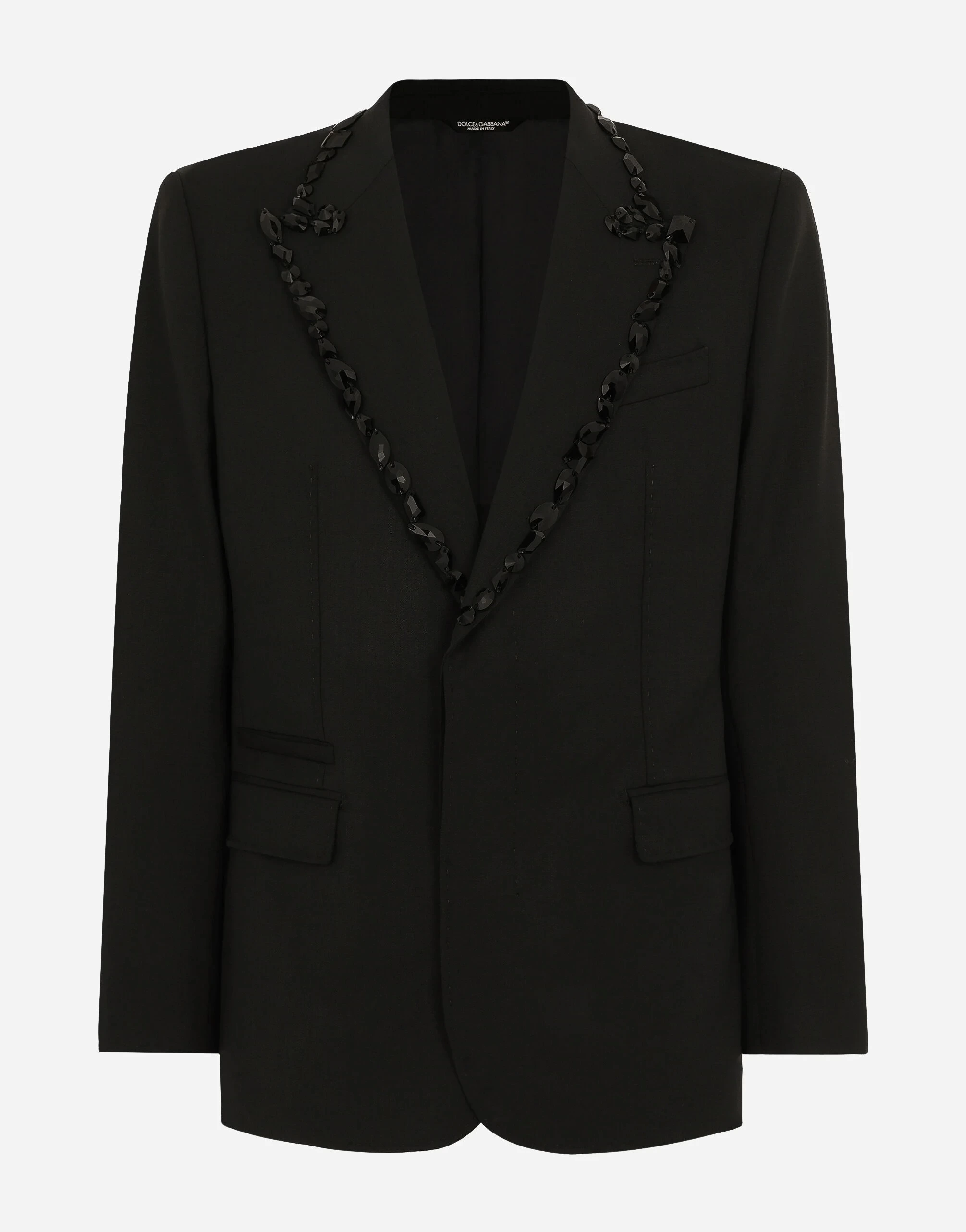 Dolce & Gabbana タキシードジャケット シチリアフィット シングルブレスト ラインストーン