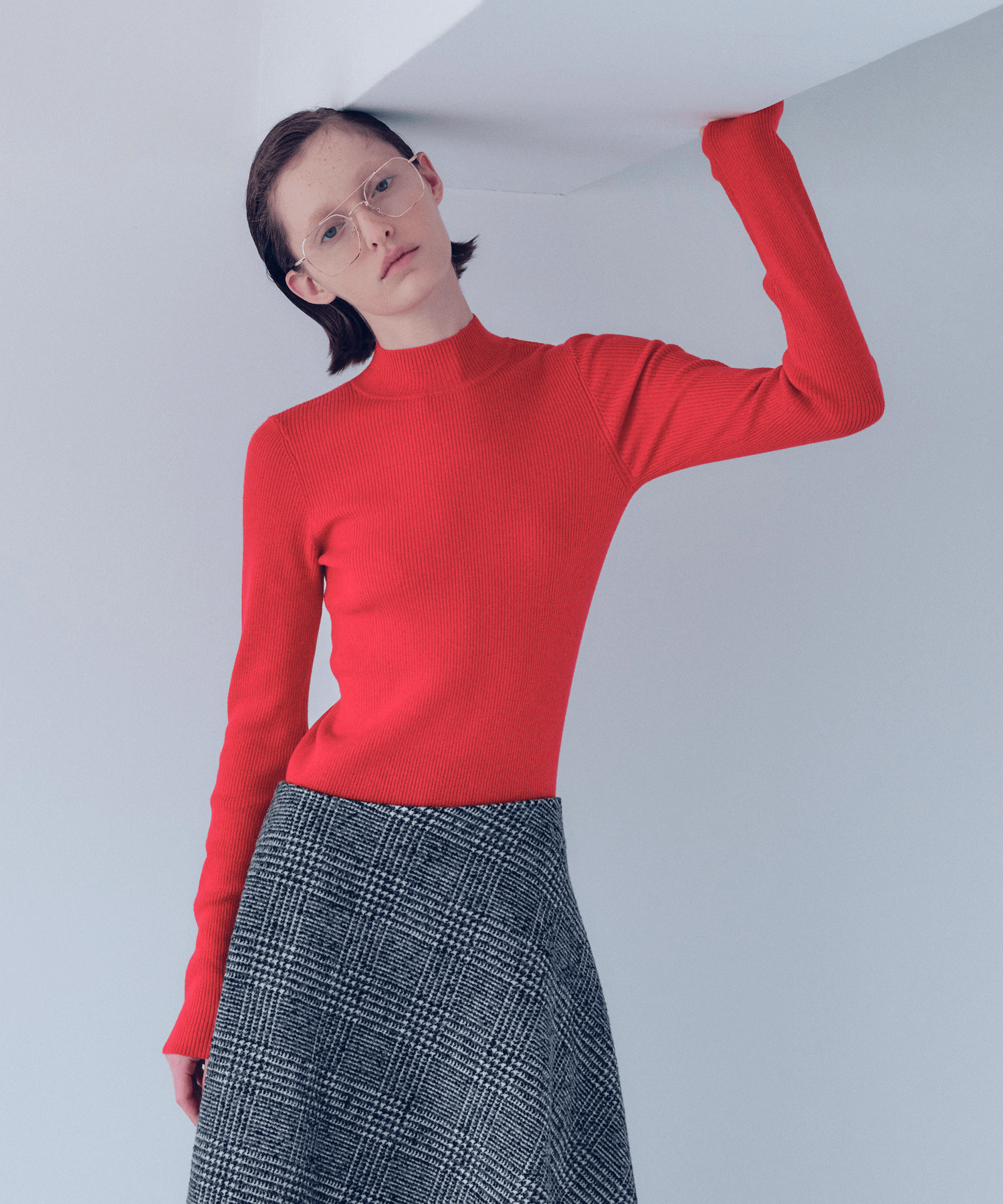 LAEMUSE WOOL BLEND HIGH NECK KNIT