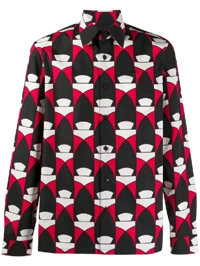 PRADA Abstract-print Long-sleeve T-shirt