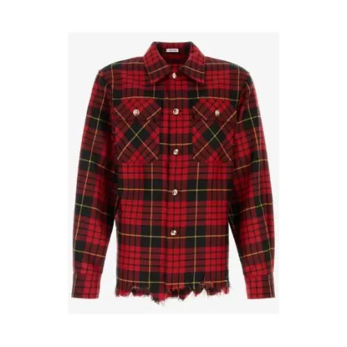 Alexander McQueen distressed Macqueen tartan shirt