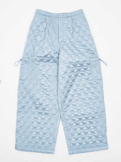FEKETE star quilted wide pants