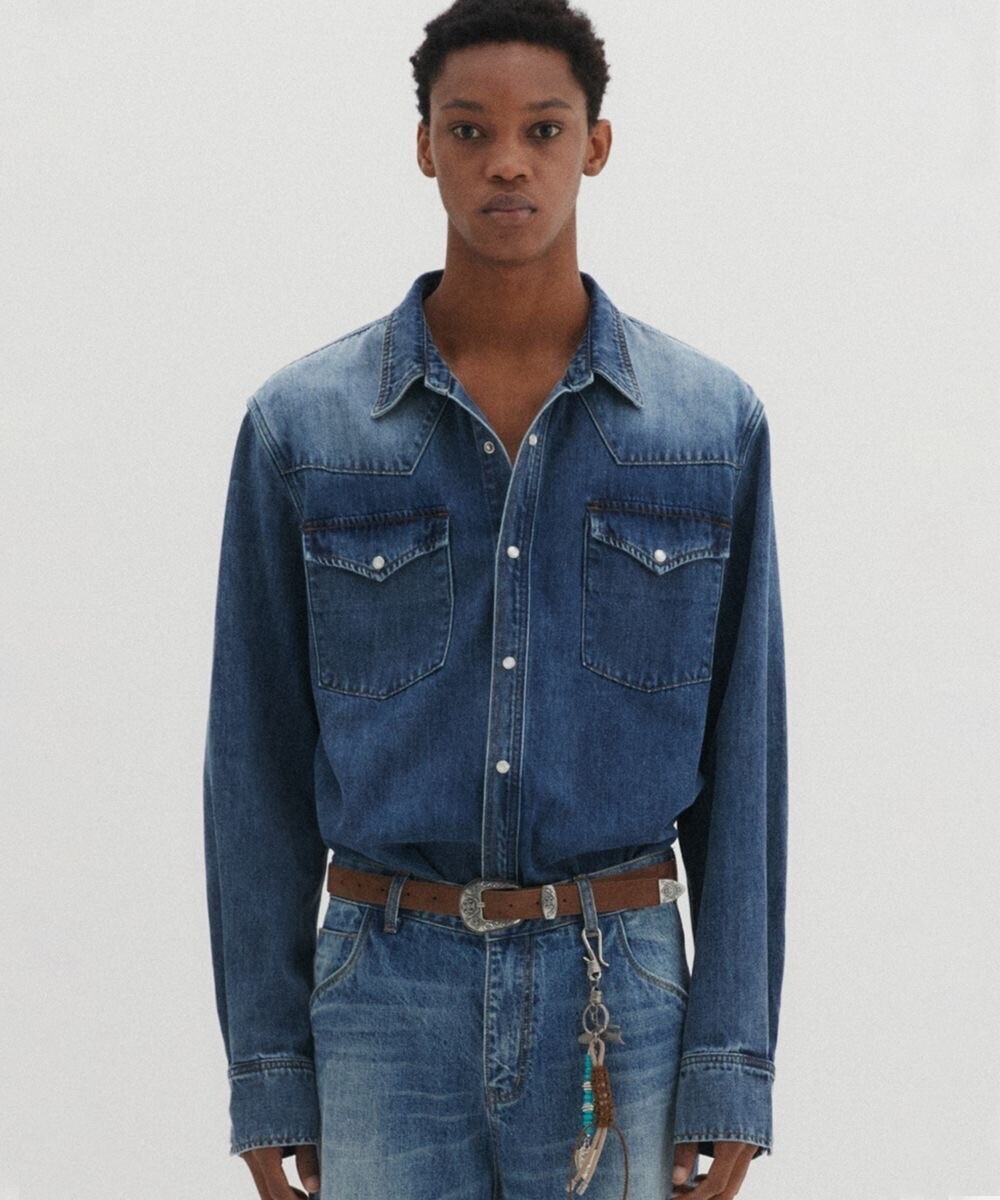 DNSR Western Denim Shirt Blue