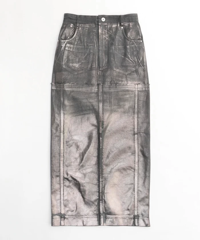 MAISON SPECIAL Sparkling Foil Handouted Gradation Skirt
