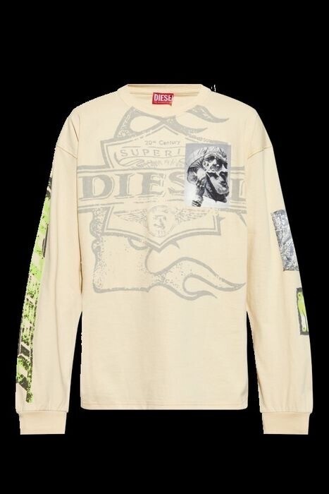 DIESEL プリントコットンロングTシャツ