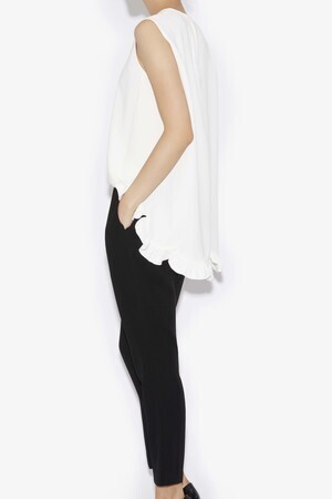 YOKO CHAN Back Hem Petal Jump-suit