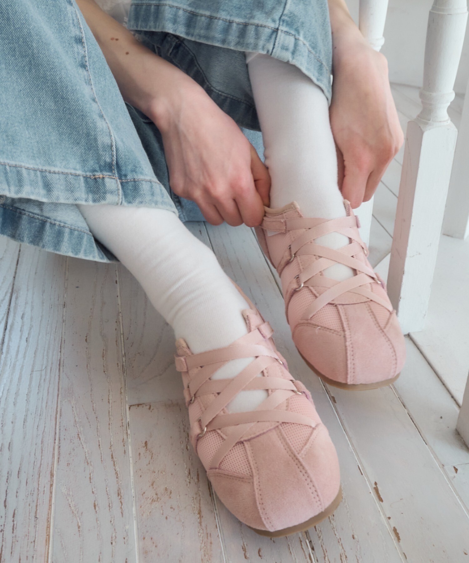 Birthday room レースアップバレエスニーカー/lace‐up ballet sneakers