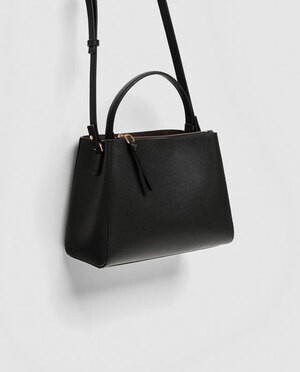 ZARA ミディアムジッパー付きバッグ