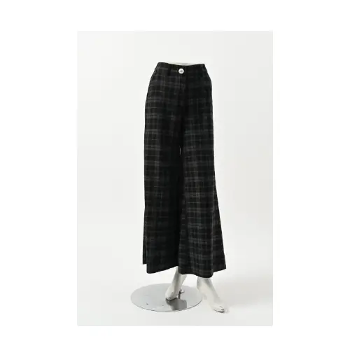 hue DAY TO EVENING Pearl Button Wide-Leg Check Pants
