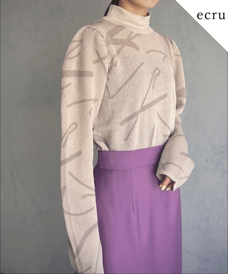 &g’aime Art knit tops/986-62006