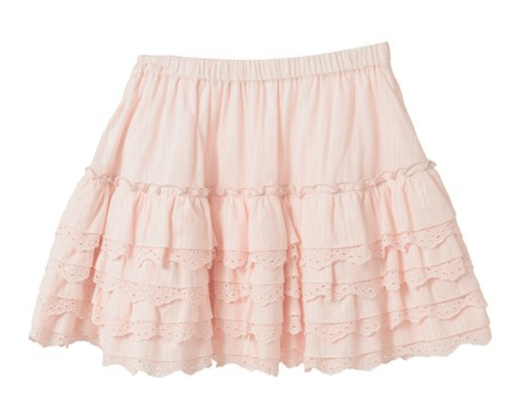 CANDY STRIPPER COTTON LACE FRILL SKIRT