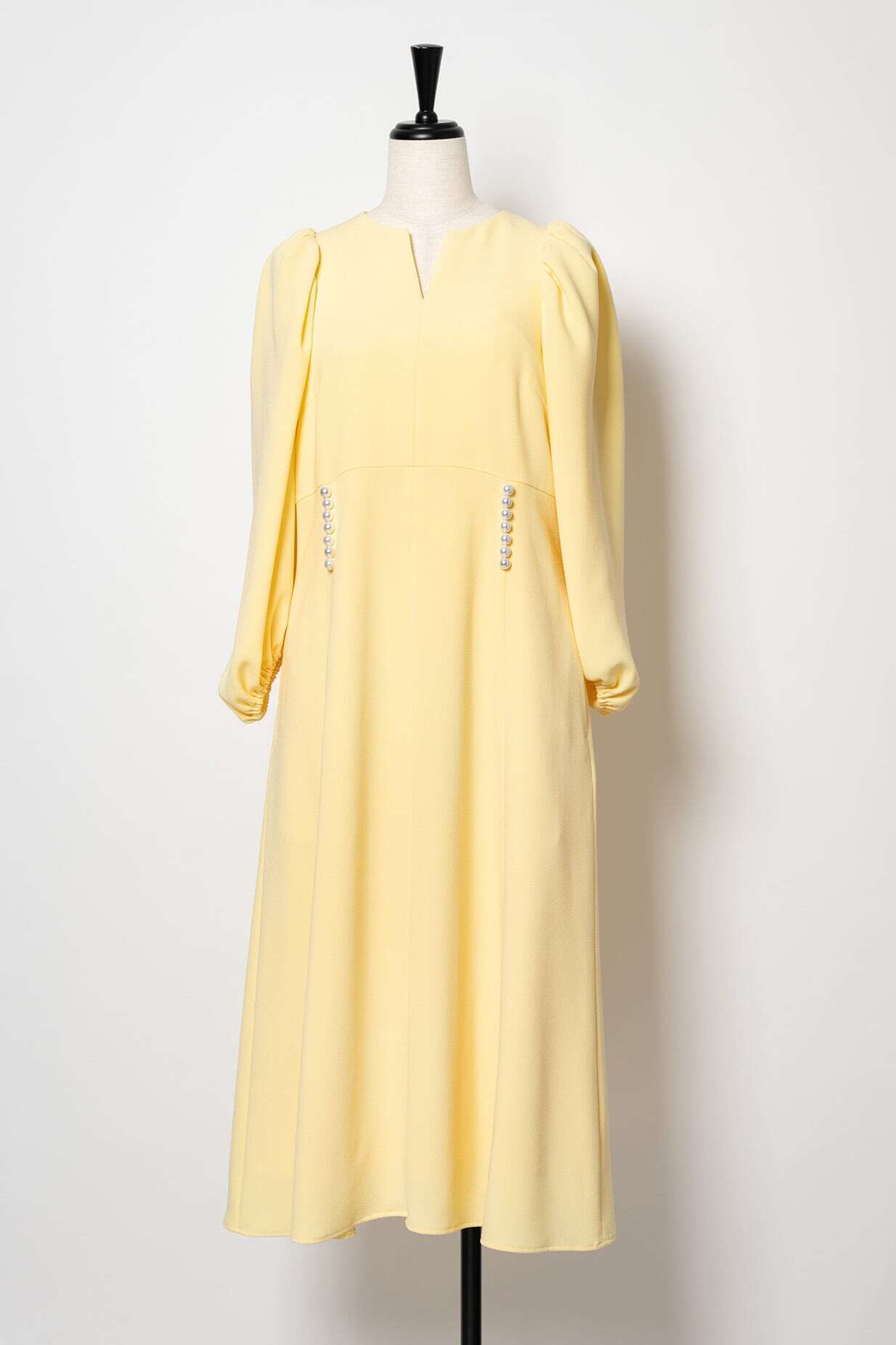 Arobe Pearl Ballon Sleeve Dress Ⅱ