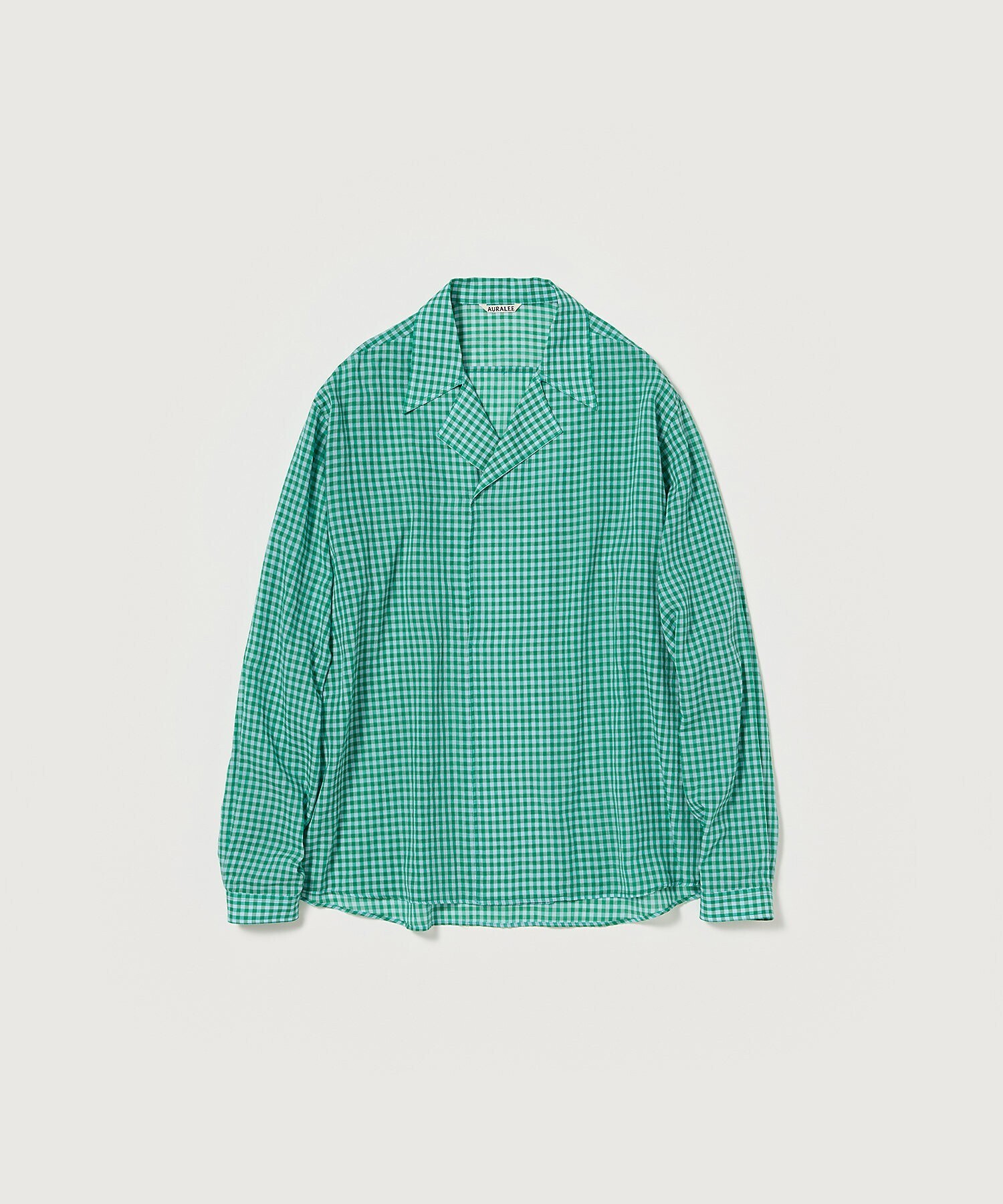 AURALEE シャツ AIRY LIGHT COTTON CHECK P/O SHIRT
