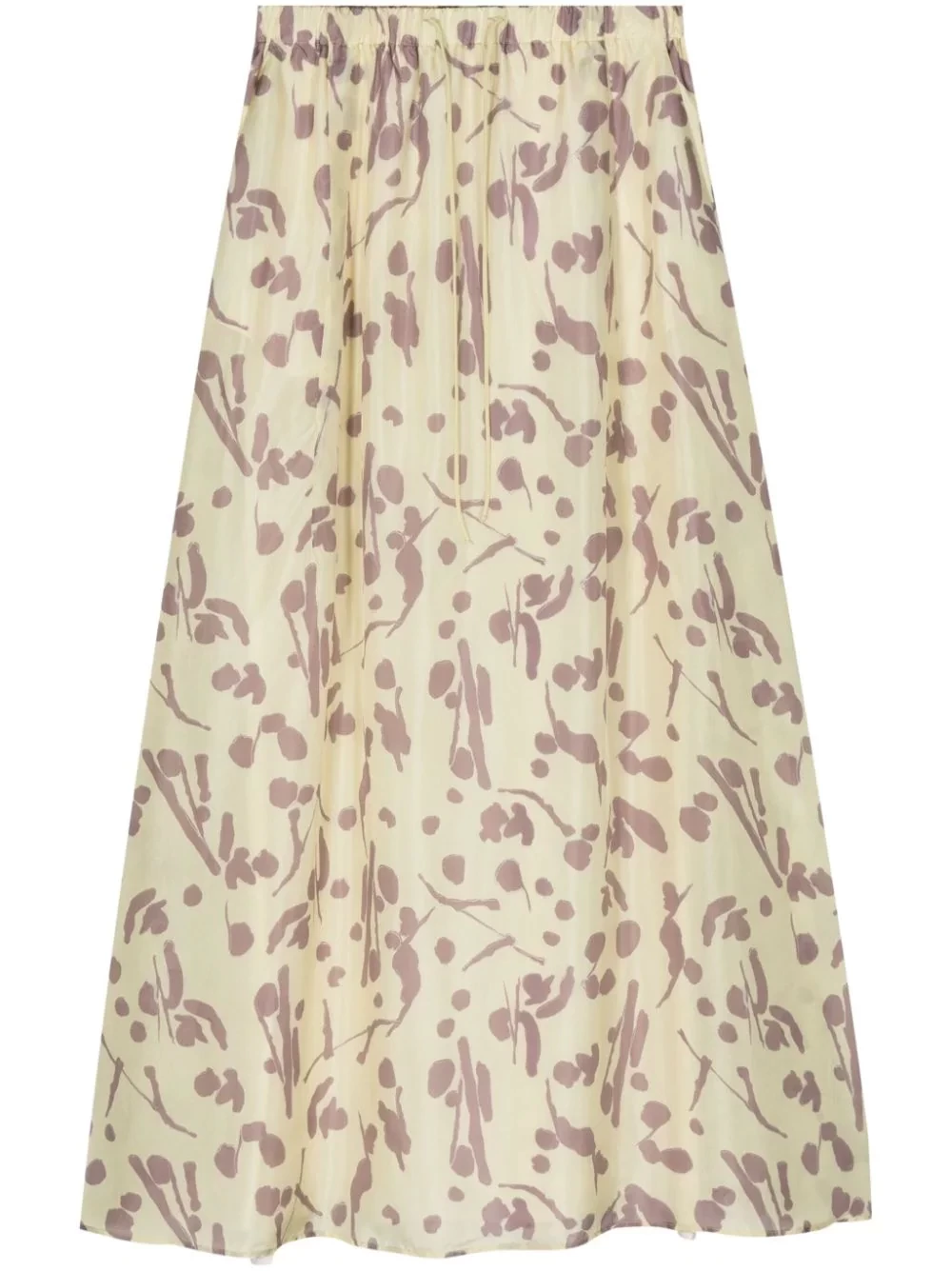 ALYSI abstract-print silk skirt