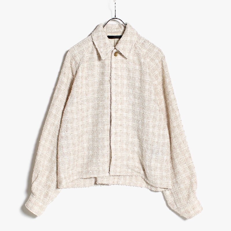 JUHA FANCY TWEED SHORT JACKET -ECRU-