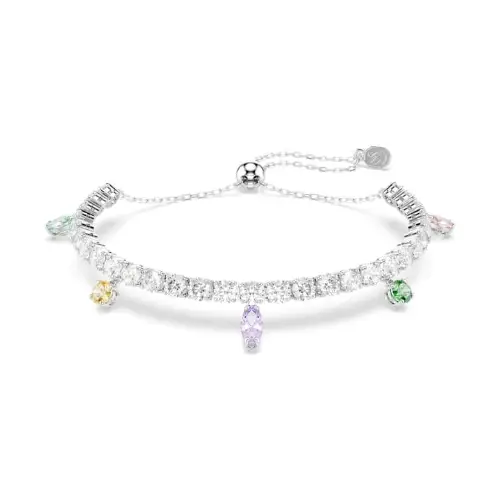SWAROVSKI ブレスレット ミックスカット, マルチカラー, ロジウム・プレーティング
