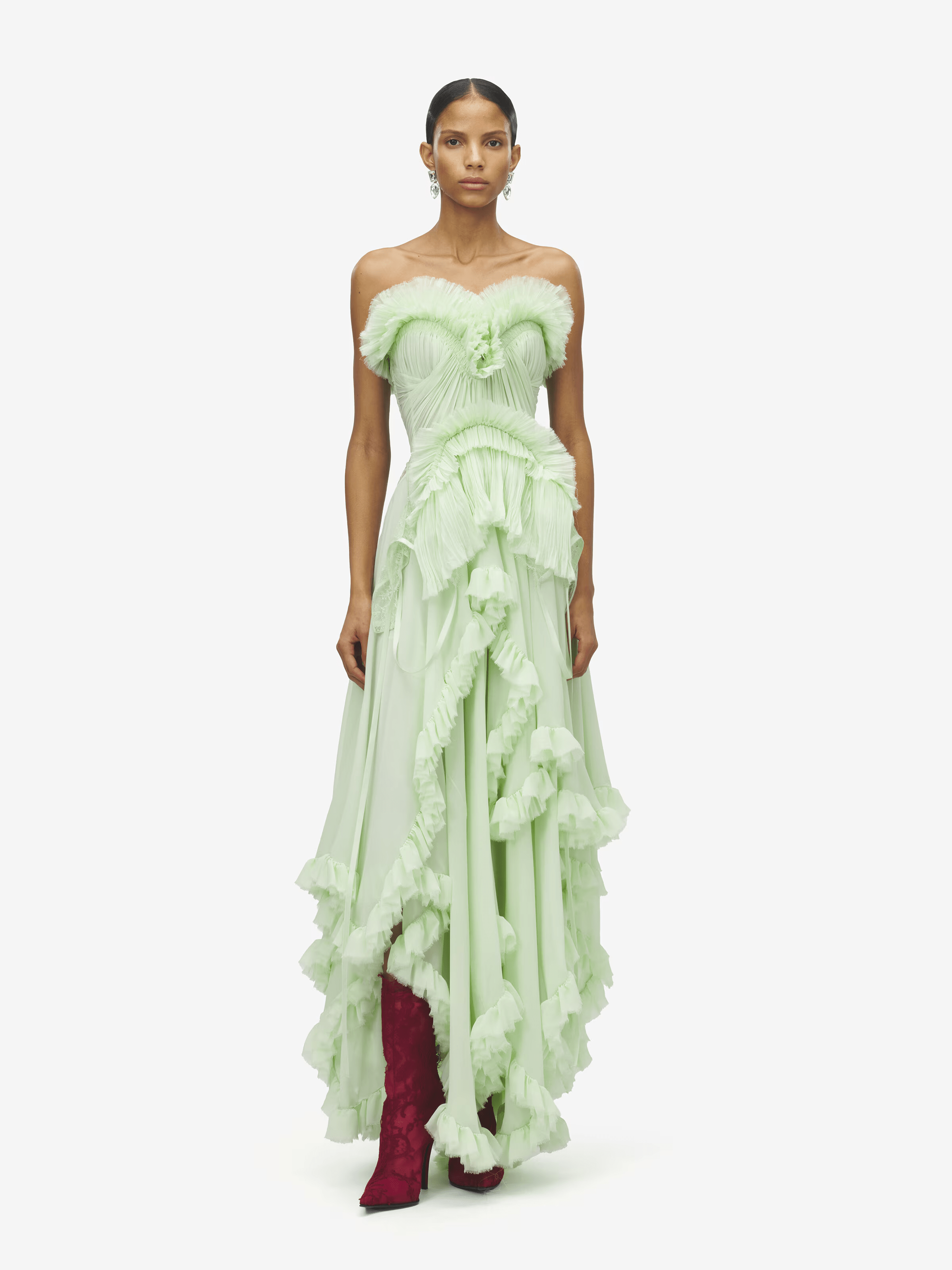 Alexander McQueen Ruffled Evening Dress