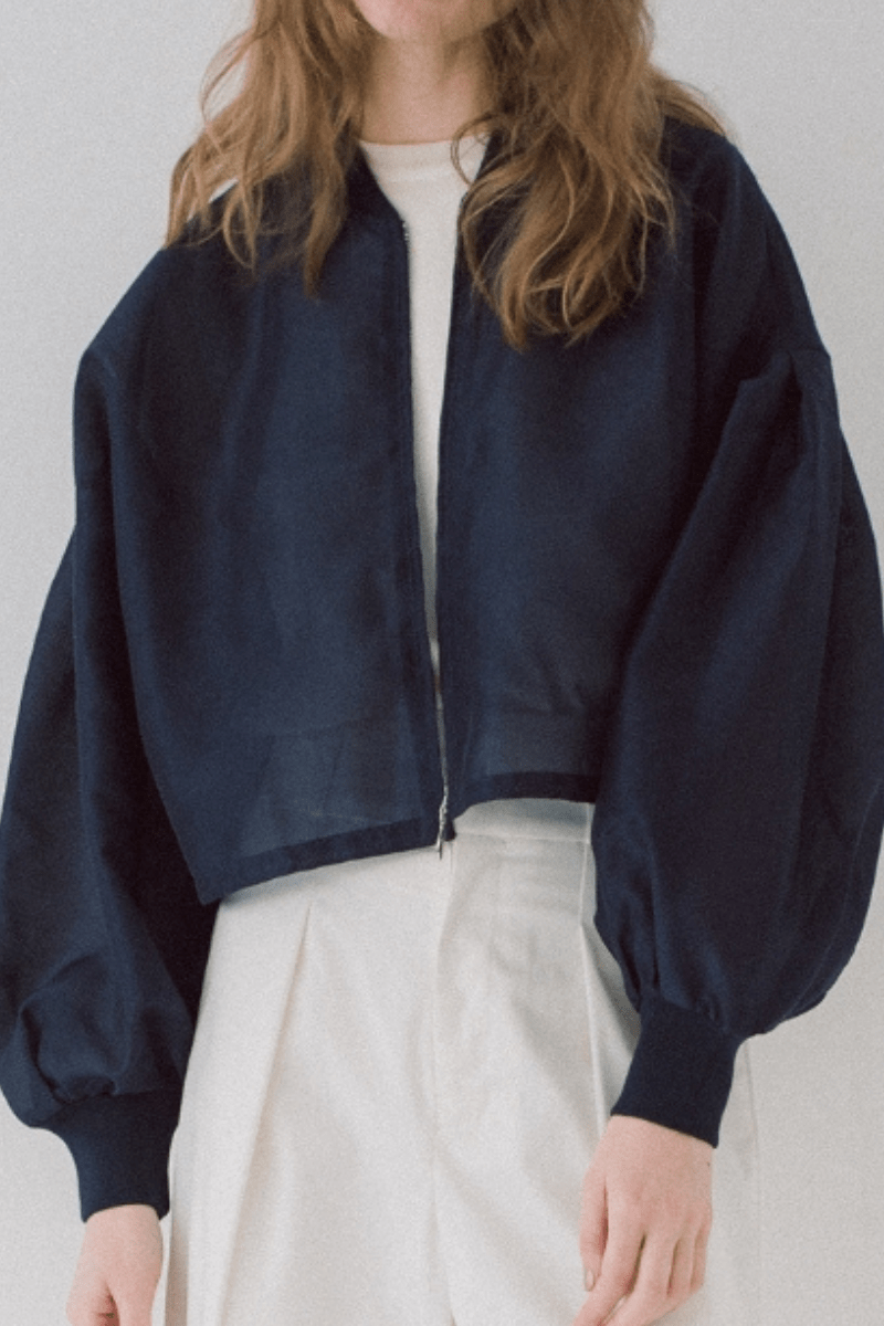 maison de Dolce. オーガンジーブルゾン【navy】