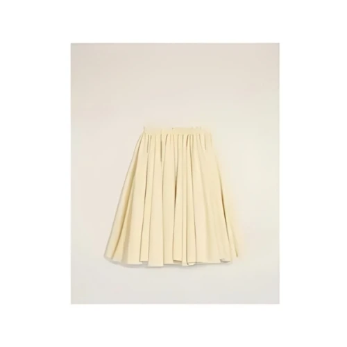 AMI Paris イエロー ウール ゴデット スカート
