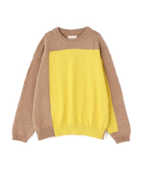 YOKE Intarsia Crewneck Sweater