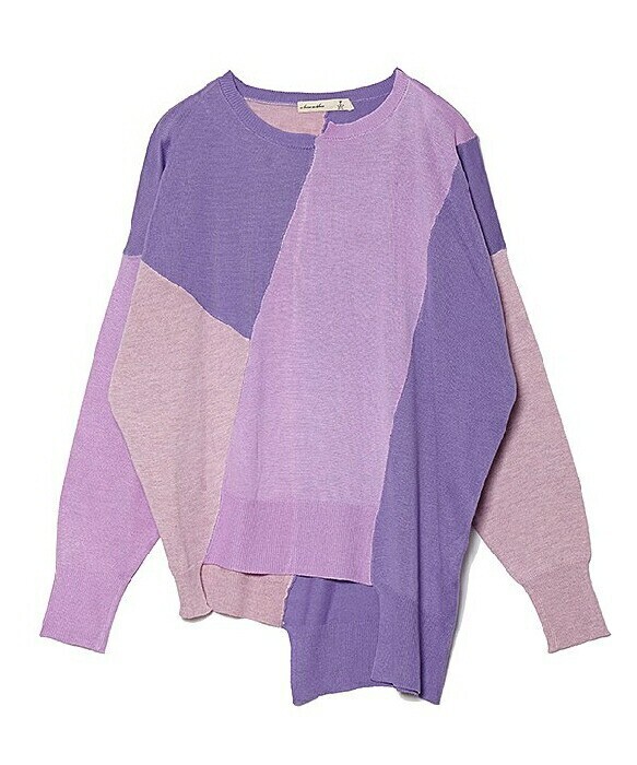 AS KNOW AS olaca サシコミｃｏｌｏｒニット