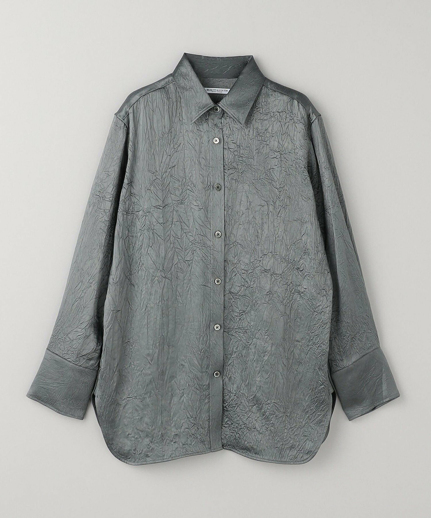 BEAUTY&YOUTH UNITED ARROWS アセテートサテンワッシャーシャツ
