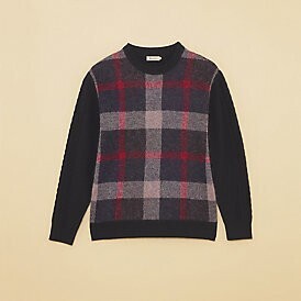 CB CRESTBRIDGE クレストブリッジチェックシャギーニット