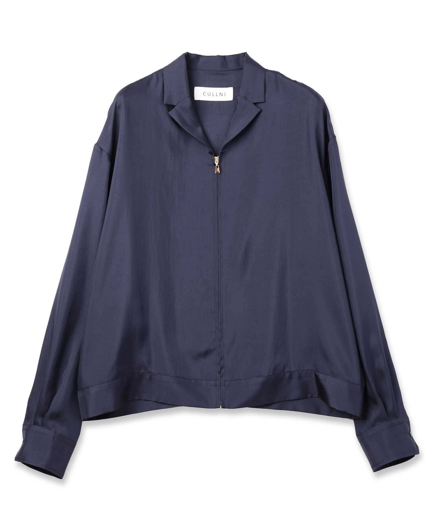 CULLNI Silky Twill Mini Tailored Zip Shirt Jkt