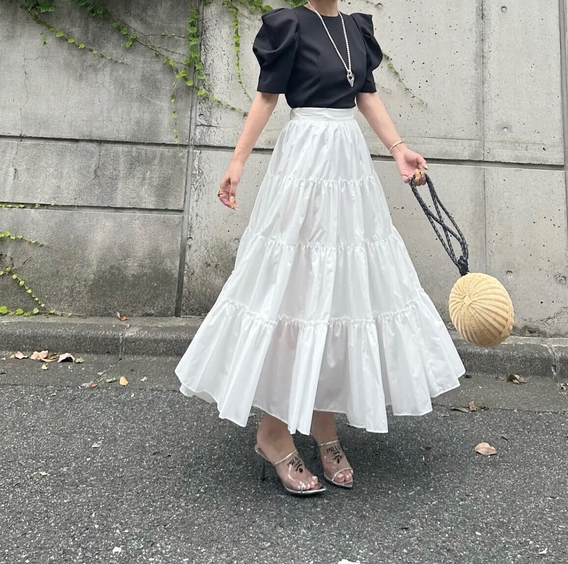 Cygne ティアードスカートAki