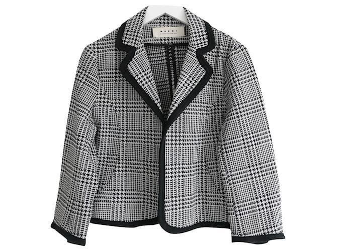 MARNI Houndstooth Check Tailored Blazer