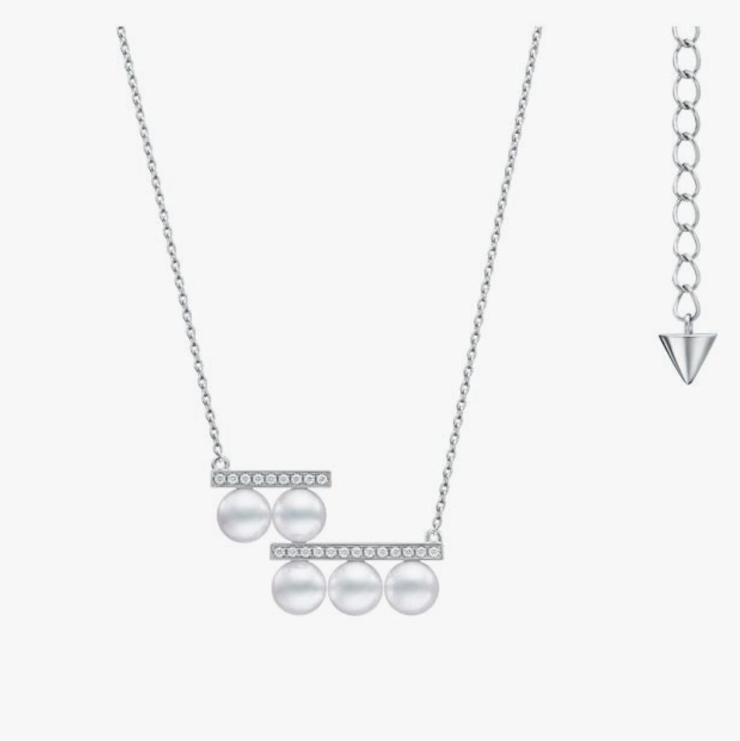 TASAKI バランス ステップ ダイヤモンド パヴェ ネックレス
