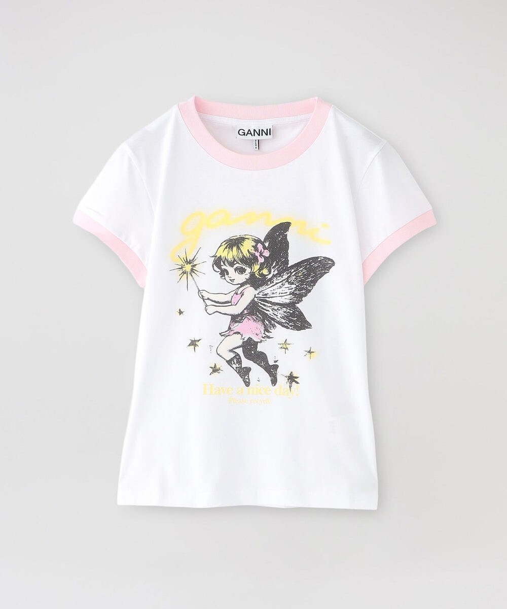 GANNI Tシャツ Basic Cotton Jersey Baby Fit Fairy A1050144
