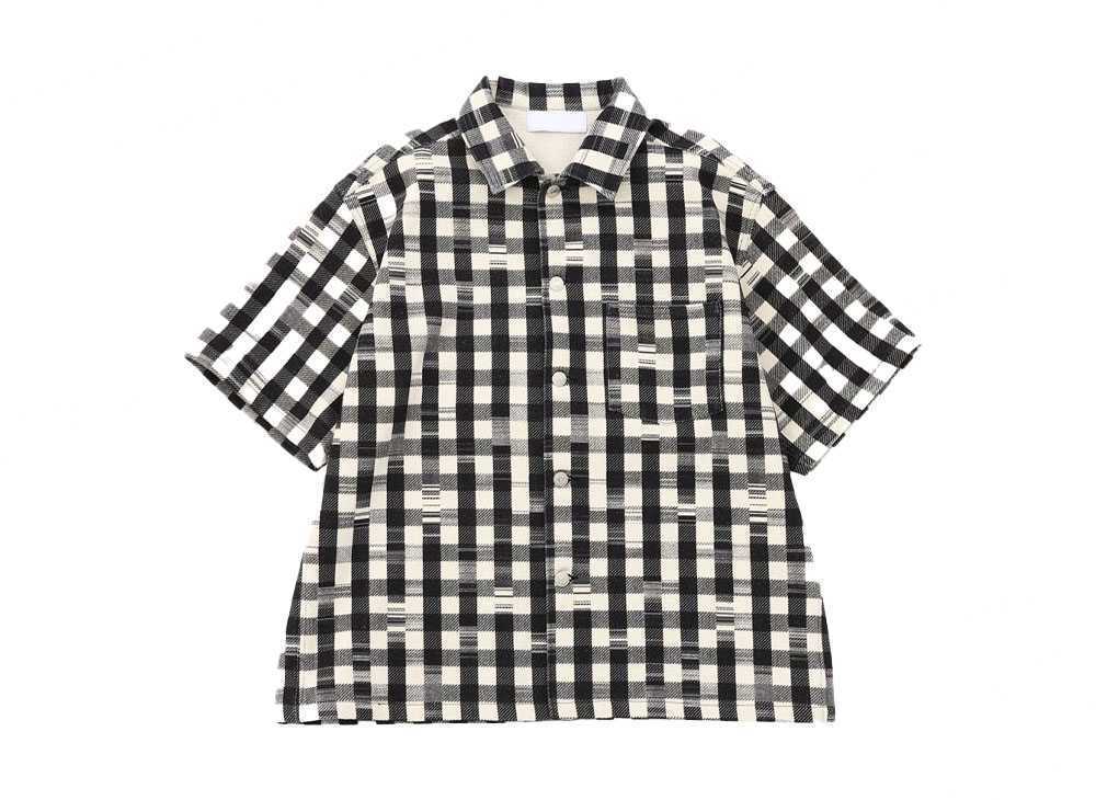 NEONSIGN Glitch Gingham Check Shirts