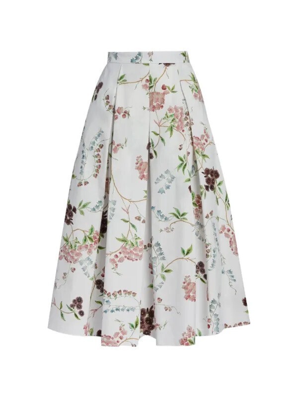ERDEM フローラル ミディスカート