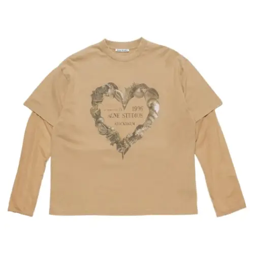 Acne Studios レイヤードプリントTシャツ