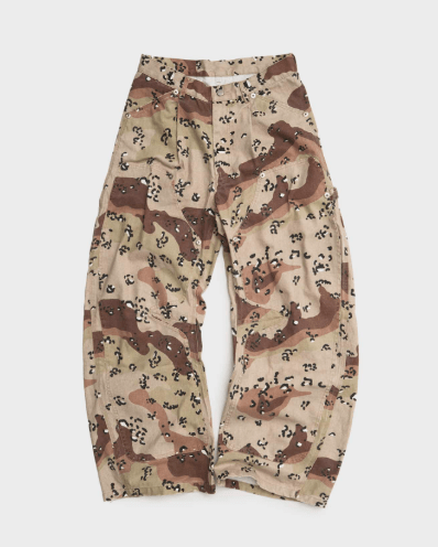 CONZ CAMO DUCK DOUBLE KNEE CURVED LEG PANTS