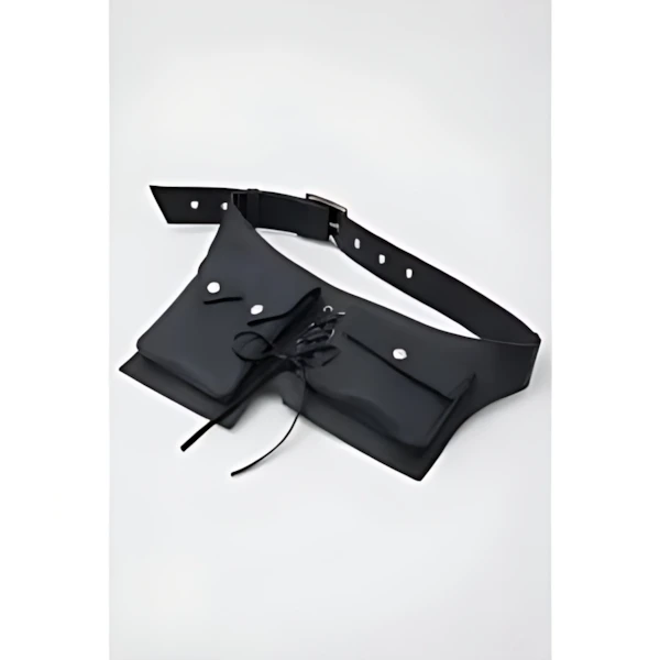 LAGUA GEM WAIST FAUX LEATHER ポーチ