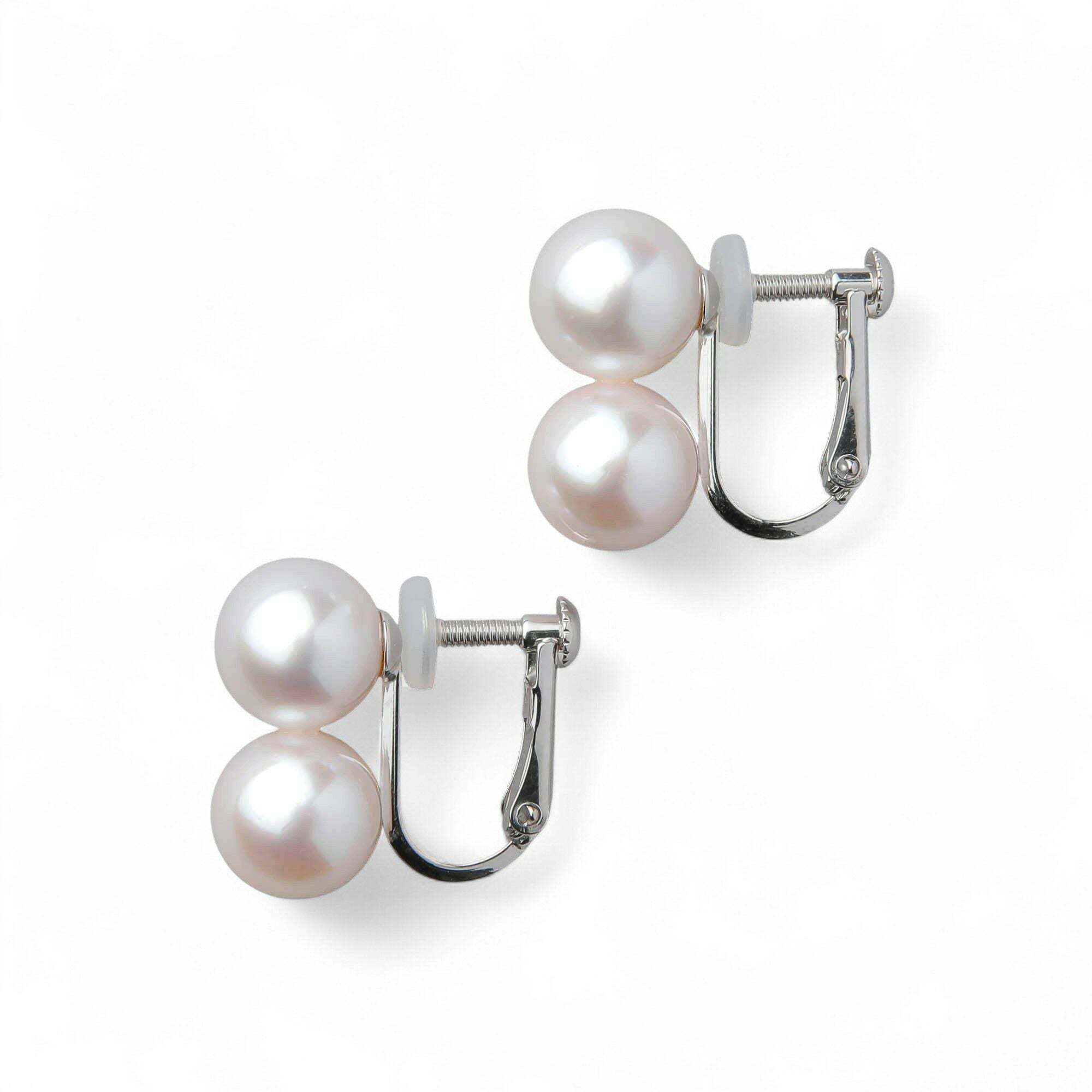 Pearl for Life Carina あこや真珠 2粒イヤリング 7.5-8.0mm