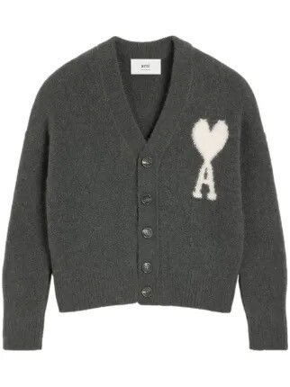 AMI Paris Ami de Coeur Vネックカーディガン