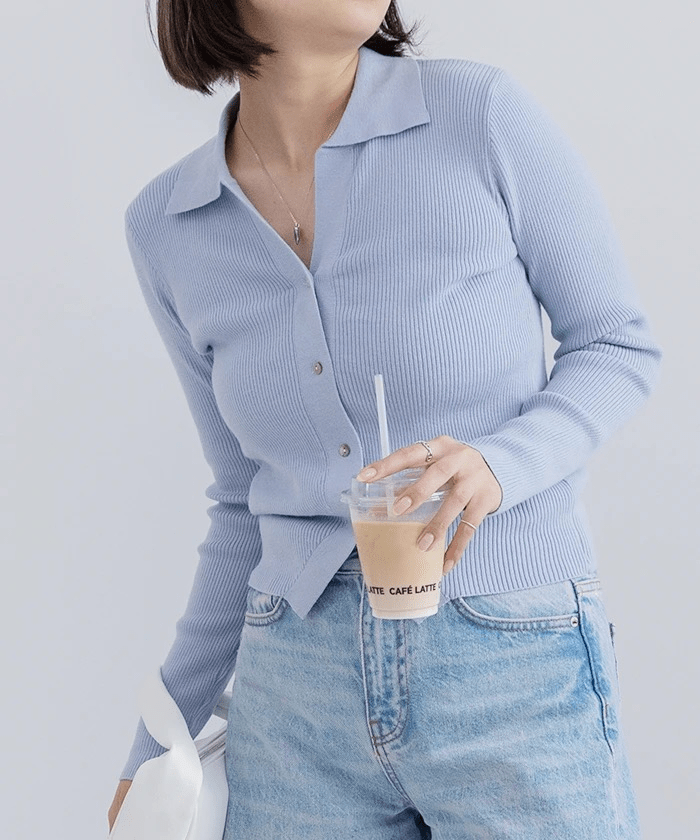 Jolie Mallette Polo Rib Knit