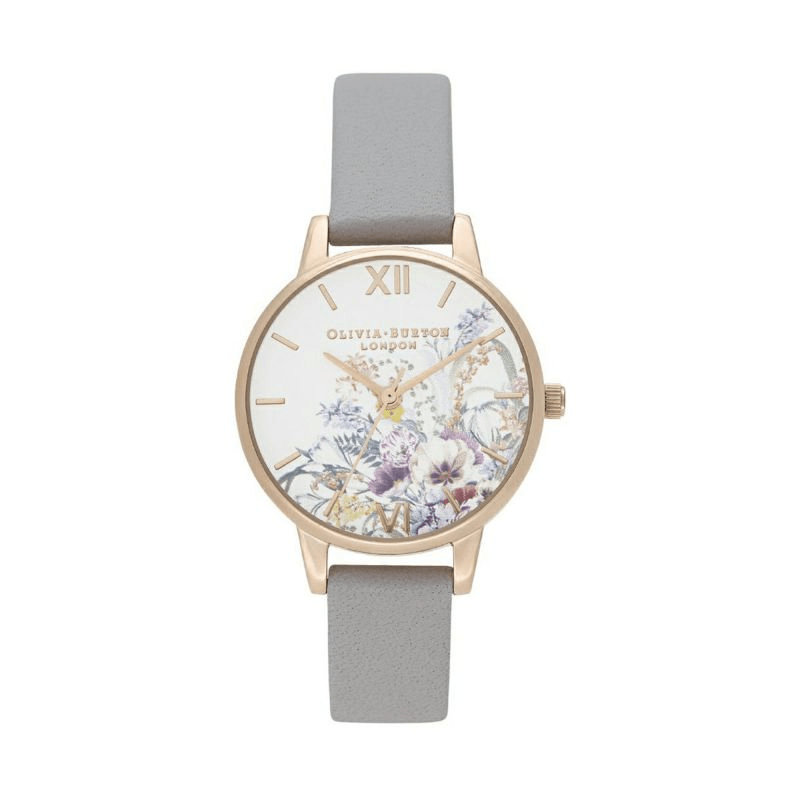 OLIVIA BURTON Enchanted Garden - Grey Lilac & Pale RG
